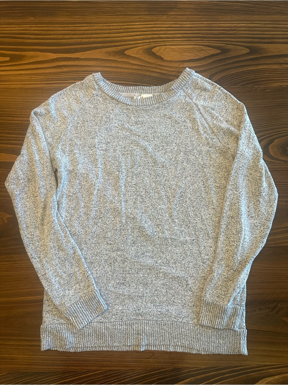 Light Gray Women's Lightweight Crewneck Sweater